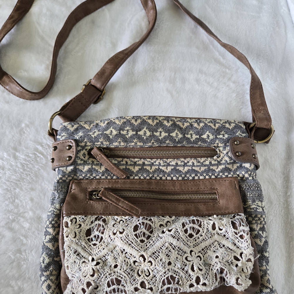 Stylish Brown and Cream Women's Bag